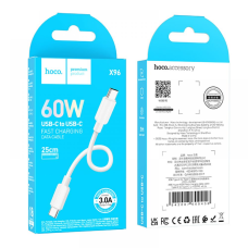 Кабель Hoco X96 Type-C to Type-C 60W 3A 0.25м white