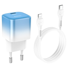 Зарядний пристрій Hoco C101A 20W 3A USB-C з кабелем C-L blue