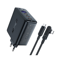 Зарядний пристрій Acefast A37 100W 5A USB-A+3USB-С з кабелем C-C black