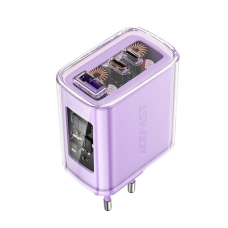 Зарядний пристрій Acefast A45 65W 3A USB-A+2USB-С purple