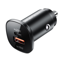 АЗП Acefast B1 Mini 38W 3A USB-A+USB-C black