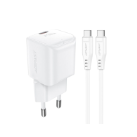 Зарядний пристрій Acefast A77 Mini 30W 3A USB-C з кабелем C-C white