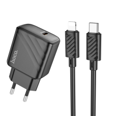 Зарядний пристрій Hoco CS22A 30W 3A USB-C з кабелем С-L black