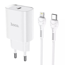 Зарядний пристрій Hoco N14 20W 3A USB-C з кабелем С-L white