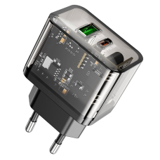 Зарядний пристрій Hoco N34 20W 3A USB-A+USB-C black