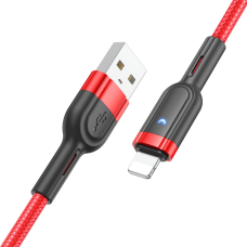 Кабель Hoco U117 USB-A to Lightning 2.4A 1.2м red