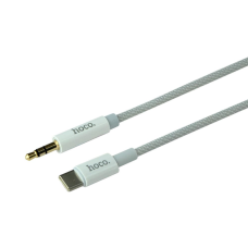Audio кабель AUX Hoco UPA19 Type-C to 3.5мм 1м silver