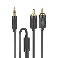 Audio кабель AUX Hoco UPA28 2RCA to 3.5мм 1.5м black