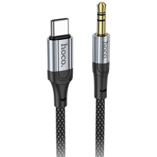 Audio кабель AUX Hoco UPA26 Type-C to 3.5мм 1м black