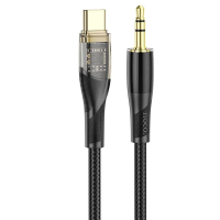 Audio кабель AUX Hoco UPA25 Type-C to 3.5мм 1м black