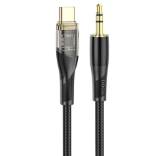 Audio кабель AUX Hoco UPA25 Type-C to 3.5мм 1м black