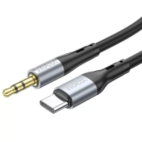 Audio кабель AUX Hoco UPA22 Type-C to 3.5мм 1м black