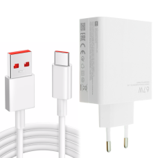 Зарядний пристрій Xiaomi 67W 6.2A USB-A з кабелем A-C (OEM) white