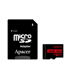 Карта пам'яті Apacer MicroSDHC 32Gb class 10 V10 A1 R100MB/s (adapter SD)