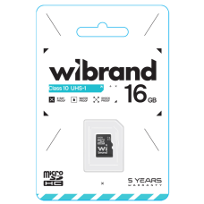 Карта пам'яті Wibrand microSDHC UHS-1 16Gb class 10