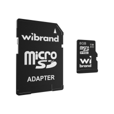 Карта пам'яті Wibrand microSDHC 8Gb class 10 (adapter SD)