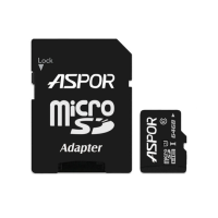 Карта пам'яті Aspor MicroSDXC 64Gb UHS-1 (Class 10) (sd adapter)