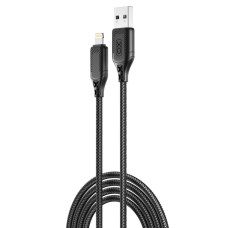 Кабель XO NB235 Zebra series Braided USB-A to Lightning 2.4A 1м black