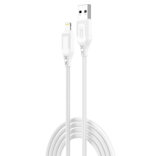 Кабель XO NB235 Zebra series Braided USB-A to Lightning 2.4A 1м white