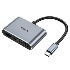 USB HUB adapter Hoco HB29 2в1 Type-C to HDMI (F) VGA (F) 0,15м