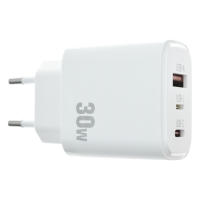 Зарядний пристрій FLYCDI FA-009 30W PD 3A USB-A+USB-C+Lightning white