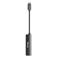 Перехідник Baseus L52 Lightning to 2xLightning + 3.5мм black