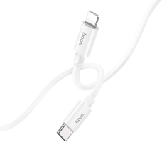 Кабель Hoco X87 Magic silicone Type-C to Lightning 20W 3A 1м white