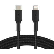 Кабель Belkin Type-C to Lightning 18W 3A 2м (CAA004BT2MBK) black