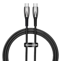 Кабель Baseus Glimmer Series Fast Charging Type-C to Type-C 100W 5A 1м (CADH000701) black
