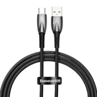 Кабель Baseus Glimmer Series Fast Charging USB-A to Type-C 100W 5A 1м (CADH000401) black