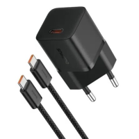 Зарядний пристрій Baseus GaN5 Mini 20W 3A USB-C з кабелем C-C 100W (P10110900113) black