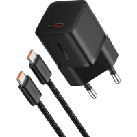 Зарядний пристрій Baseus GaN5 Mini 25W 3A USB-C з кабелем C-C 100W (P10110909113) black