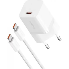 Зарядний пристрій Baseus GaN5 Mini 30W 3A USB-C з кабелем C-C 100W (P10110902) white