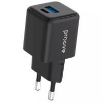 Зарядний пристрій Proove Pocket Gan Plus 25W 3A USB-A+USB-C black