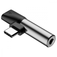 Перехідник Baseus L41 Type-C to Type-C +3.5мм black