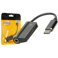 Перехідник AUDIO XGW639 Type-C to Type-C +3.5мм (тех. пак) black