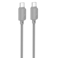 Кабель Hoco X113 Beneficio Type-C to Type-C 60W 3A 1м gray