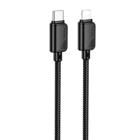 Кабель Hoco X113 Beneficio Type-C to Lightning 27W 3A 1м black