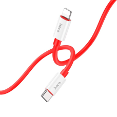 Кабель Hoco X87 Magic silicone Type-C to Lightning 20W 3A 1м red