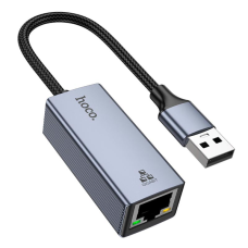 Перехідник Hoco UA37 USB-A to RJ45 gray