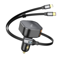АЗП Hoco NZ13 30W 3A з кабелем Lightning+USB-C black