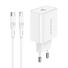 Зарядний пристрій Borofone BA57A 20W 3A USB-C з кабелем С-L white