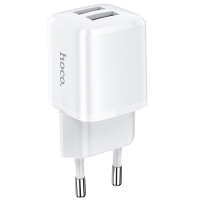Зарядний пристрій Hoco N8 12W 2.4A 2USB-A white