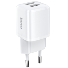 Зарядний пристрій Hoco N8 12W 2.4A 2USB-A white