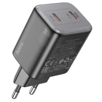 Зарядний пристрій Hoco N42 45W 3A 2USB-C black