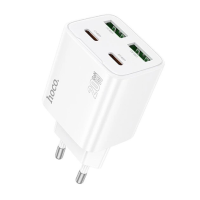 Зарядний пристрій Hoco N55 20W 3A 2USBA+2USB-C white