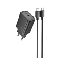 Зарядний пристрій Hoco N60 20W 3A USB-C з кабелем C-C black