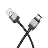 Кабель Hoco X110 Honorific USB-A to Type-C 15W 3A 1м black