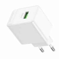 Зарядний пристрій Borofone BAS12A 18W 3A USB-A white