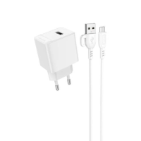 Зарядний пристрій Borofone BAS11A 10.5W 2.1A USB-A з кабелем A-M white